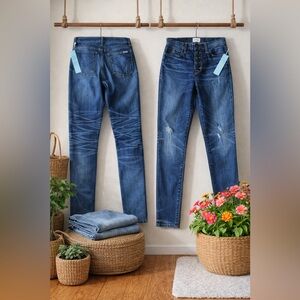 Hudson Jeans High Rise Skinny Distressed Jeans